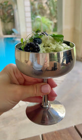 Zitronen-Minze-Eis mit Microgreens