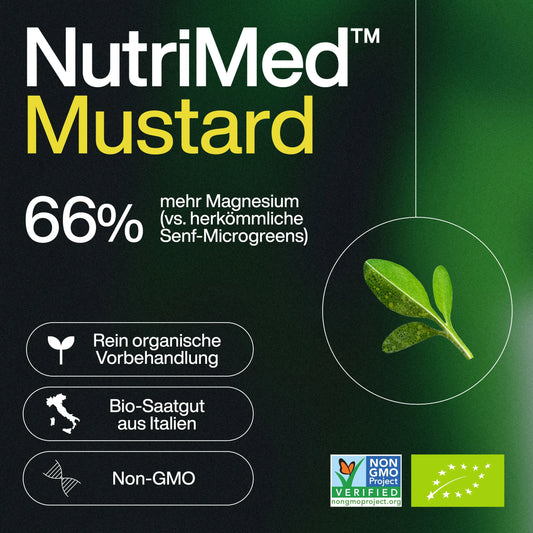 bio magnesium reiche Sprossen senf Microgreens