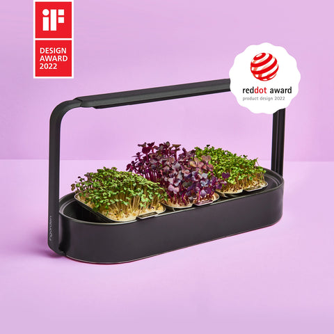 preisgekrönter, hochwertiger indoor garten von ingarden, schwarz