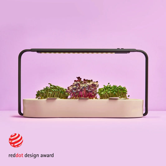 Smarter Garten beige hydroponischer indoor garten mit LED Beleuchtung und Wassersystem