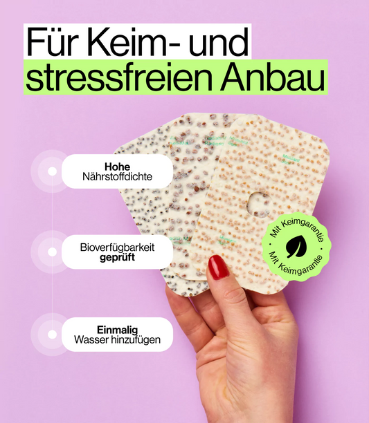 hygienische Anzuchtmethode für Microgreens in ingarden Pads