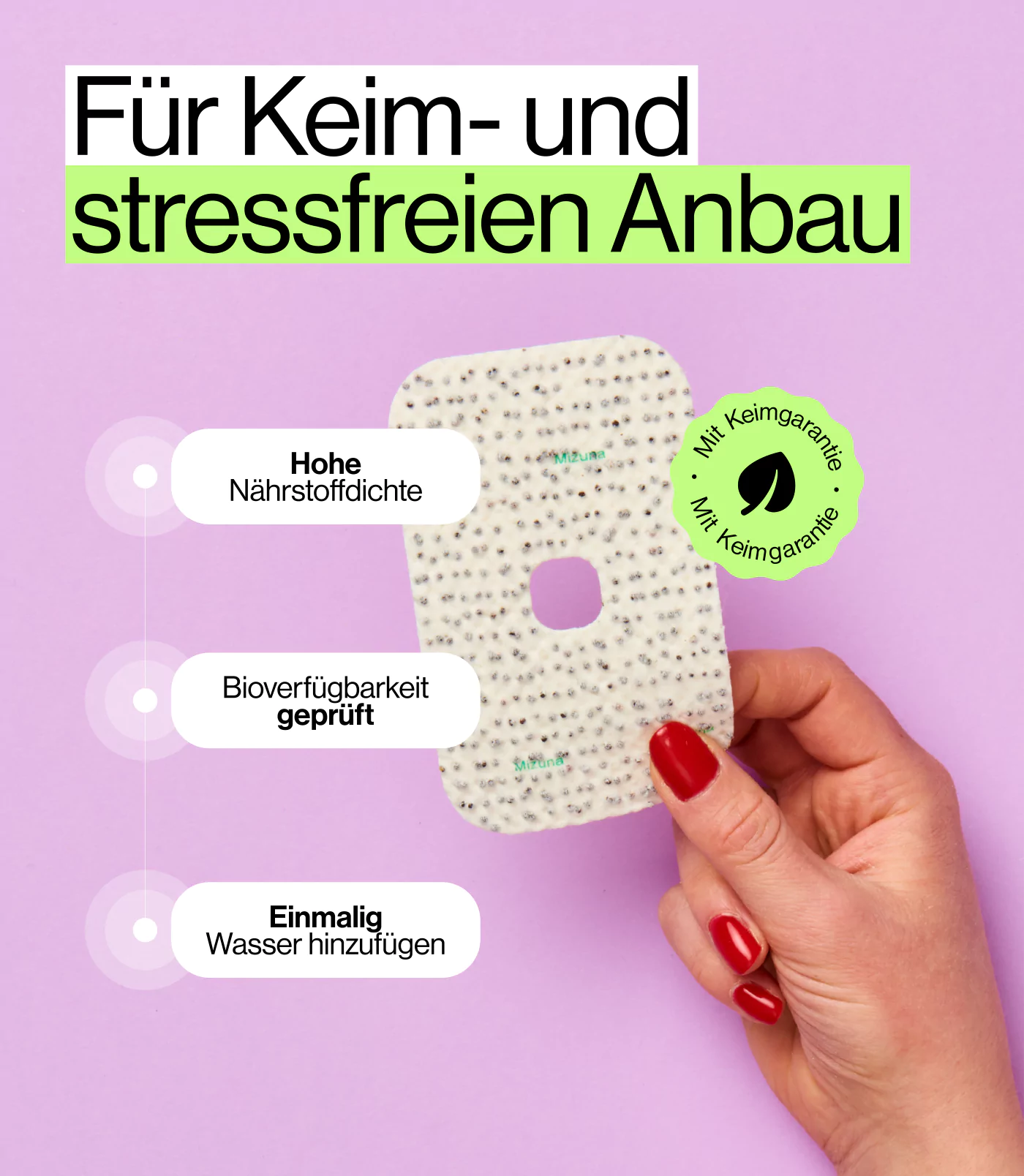 Hygienische Anzucht von Sprossen mit ingarden Sata Pads