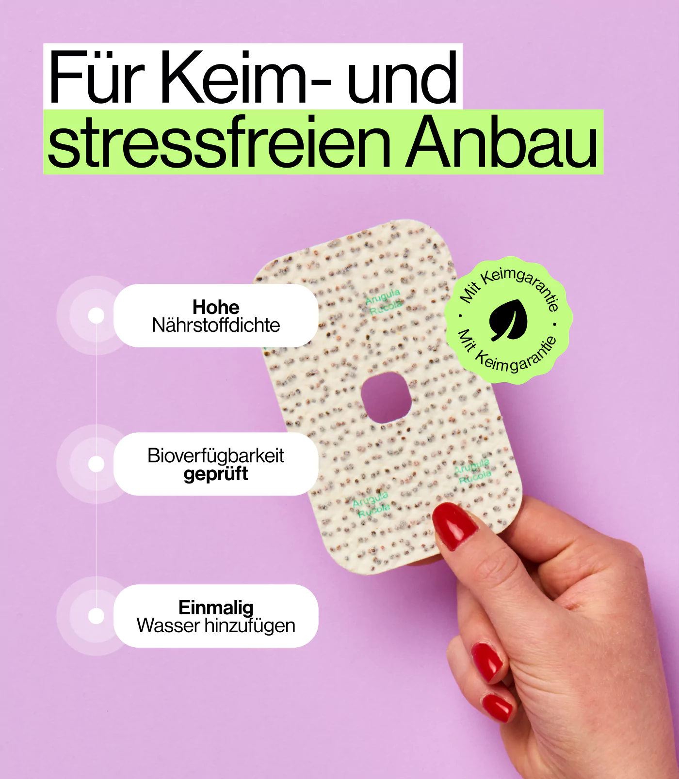 Einfacher Anbau von Microgreens mit ingarden Saatpads
