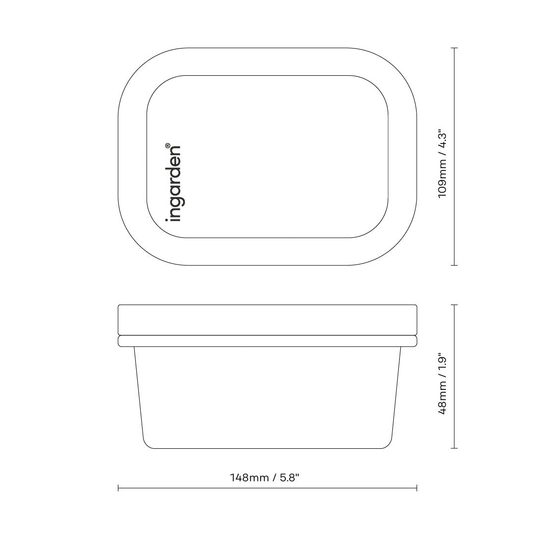 measurement details ingarden microgreens storage box