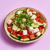 Saftiger Wassermelonen-Gurken-Salat