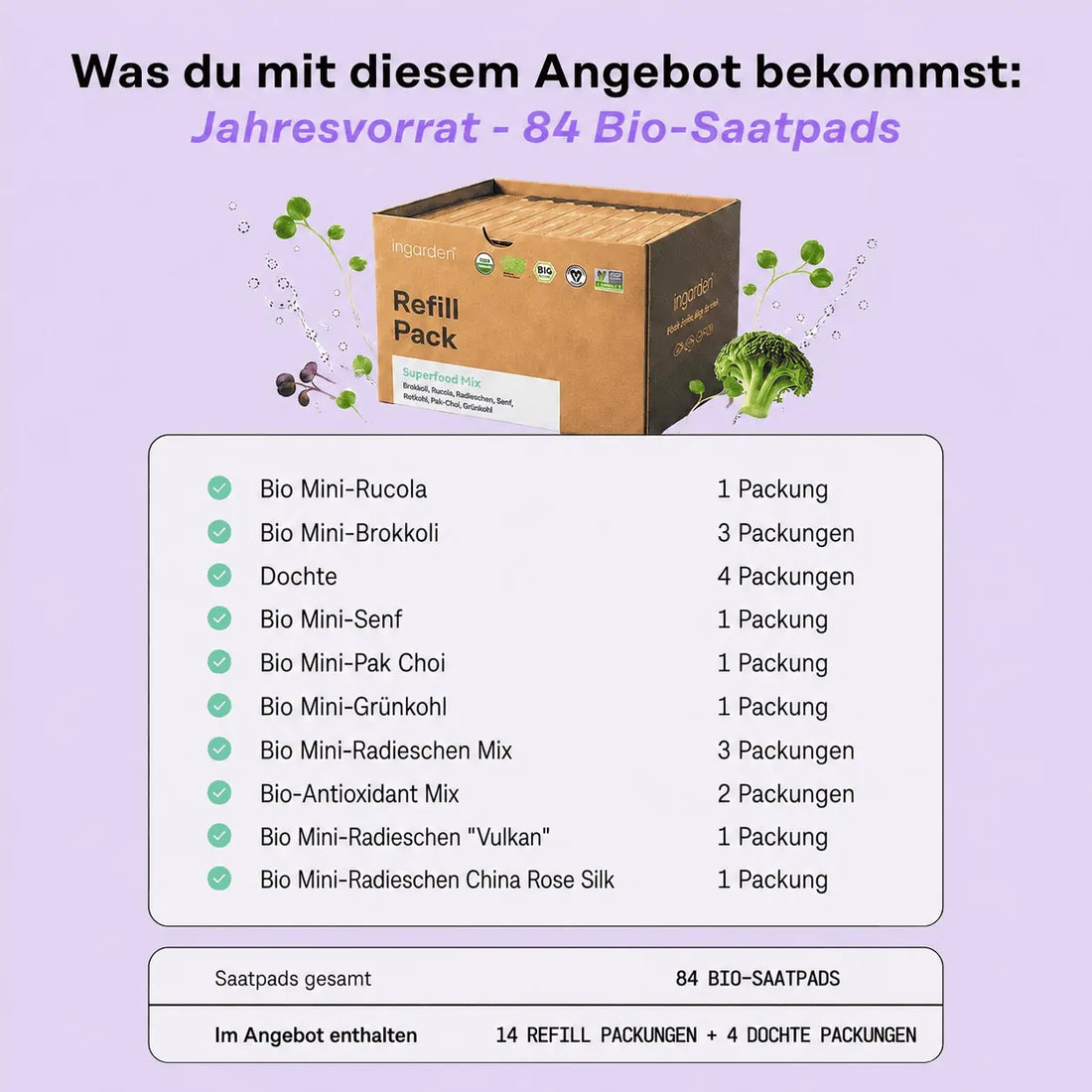 Jahresvorrat – 84 Pads Immunschutz