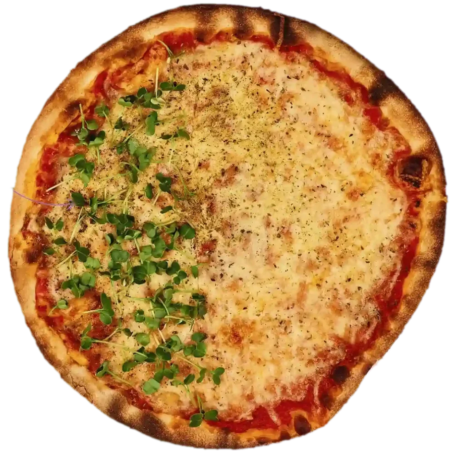 Pizza mit Microgreens